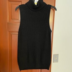 Michael Kors black, sleeveless, turtleneck sweater size Medium.